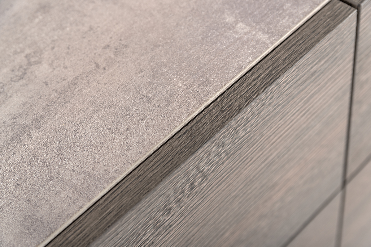 Bronx Italian Modern Faux Concrete & Grey Bed - Image 3