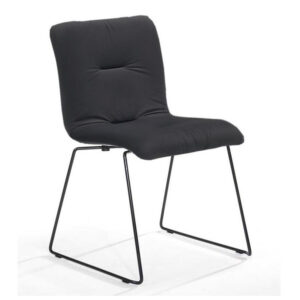 Yannis - Modern Dark Grey Fabric Dining Chair (Set of 2)