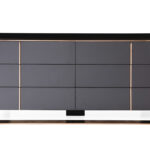 Eastern King Cartier Modern Black & Brushed Bronze Bedroom Set