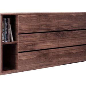 Eastern King Jagger Modern Dark Grey & Walnut Bedroom Set