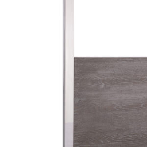 Eastern King Arlene Modern Grey Elm & Stainless Steel Canopy Bed