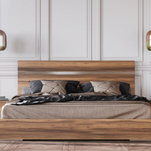 Eastern King Lorenzo Italian Modern Walnut Bedroom Set