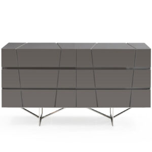 Eastern King Chrysler Modern Grey Bedroom Set