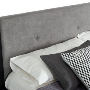 Eastern King Panther Contemporary Grey & Black Bed
