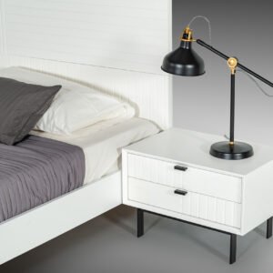 Eastern King Valencia Contemporary White Bed