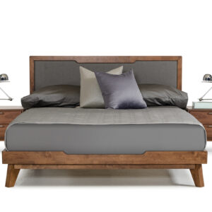 California King Soria Mid-Century Grey & Walnut Bedroom Set