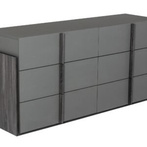 Lucia - Italian Modern Elm and Matte Grey Dresser