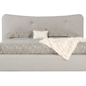 Alessia - Eastern King Italian Modern Light Grey Upholstered Bed