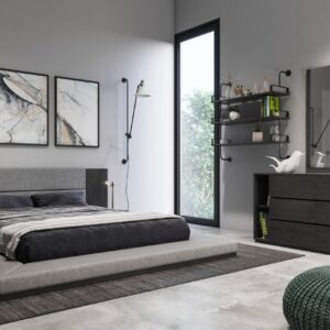 California King Jagger Modern Grey Bedroom Set