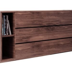 California King Jagger Modern Dark Grey & Walnut Bedroom Set-california