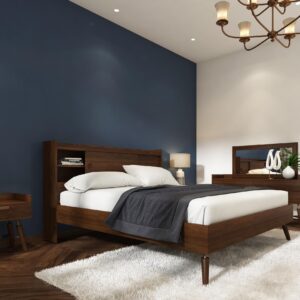 Sutton - Eastern King Mid-Century Elisa Acacia Wood Bed