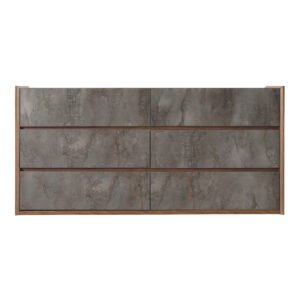 Rado Modern Walnut & Stucco Dresser