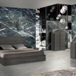 Lucia - Italian Modern Matte Grey / Elm Grey Bed