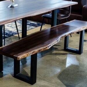 Taylor - Large 87" Modern Live Edge Wood Dining Bench