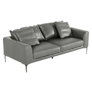 Jacoba - Modern Dark Grey Leather Sofa