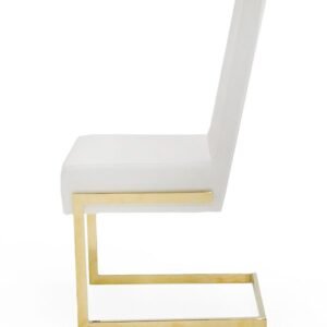 Batavia - Modern White & Gold Dining Chair (Set of 2)