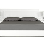 California King Monza Italian Modern White Bed