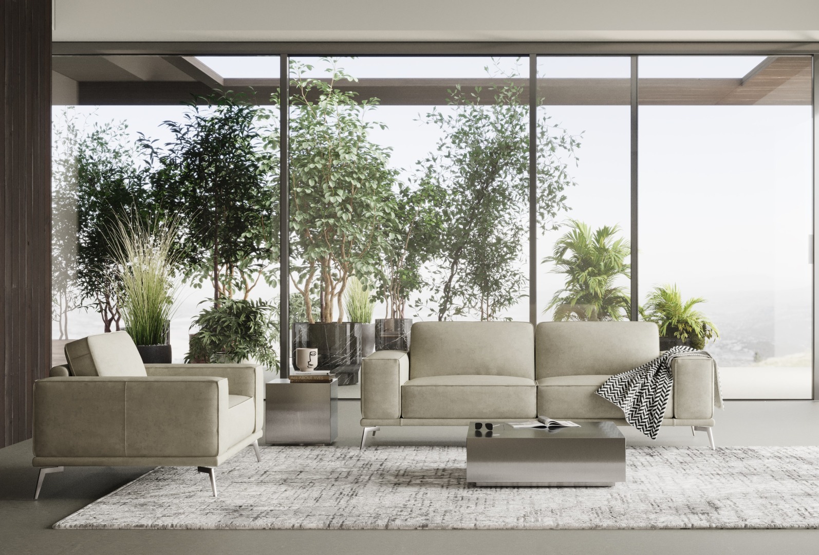 Soho - Italian Grey Maya Cloud Leather Sofa