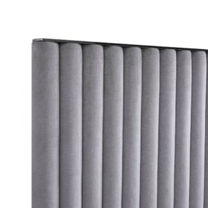 Splendor - Silver + Grey Velvet Upholstered King Platform Bed