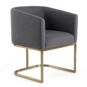 Yukon - Modern Dark Grey Fabric Dining Chair