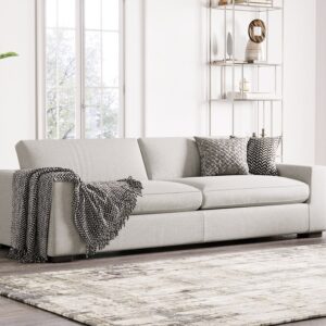 Poppy - Modern White Fabric Sofa