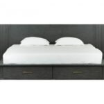 Manchester- Contemporary Platform Dark Grey Bed with Drawers