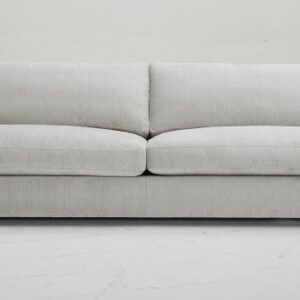 Poppy - Modern White Fabric Long Sofa