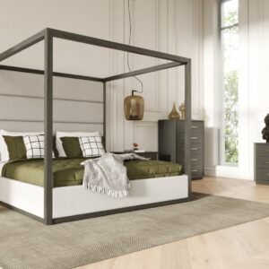Manhattan - Contemporary Canopy Grey Bed