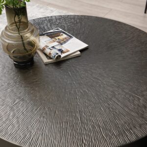 Airdrie - Modern Antique Grey Round Coffee Table Set