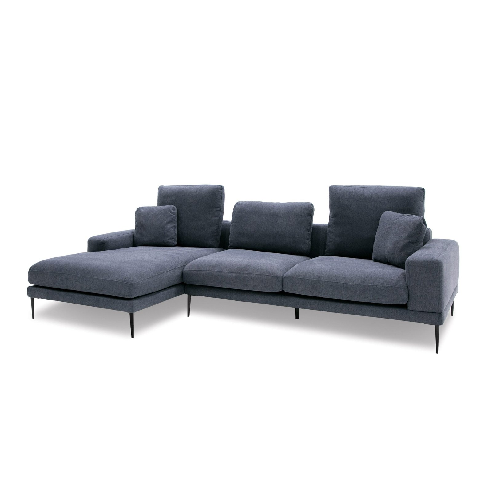 Corwith - Modern Blue Fabric Left Facing Sectional Sofa