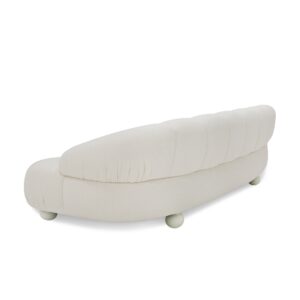 Duran - Contemporary White Fabric 4-Seater Sofa