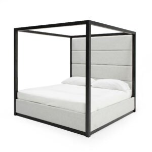 Manhattan - Contemporary Canopy Grey Bed -queen