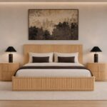 Eastern King Kayce - Modern Natural Oak 4-Piece Bedroom Set