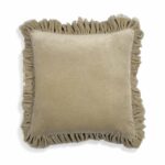 Alessia 20.5" Distressed Velvet Square Throw Pillow