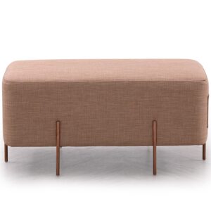 Adler Modern Brown Fabric Ottoman