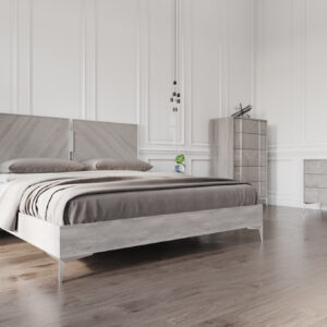 Alexa Italian Modern Grey Bedroom Set