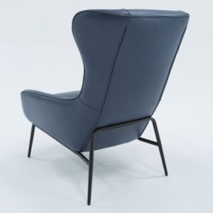 Susan Modern Blue Leatherette Lounge Chair