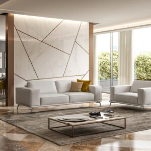 Soho - Contemporary Italian White Leather Sofa