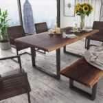 Taylor Modern Live Edge Wood Small 79" Dining Bench