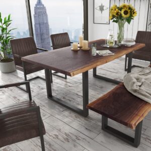 Taylor Modern Live Edge Wood Small 79" Dining Bench