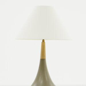 Nunez Modern Concrete & Oak Table Lamp
