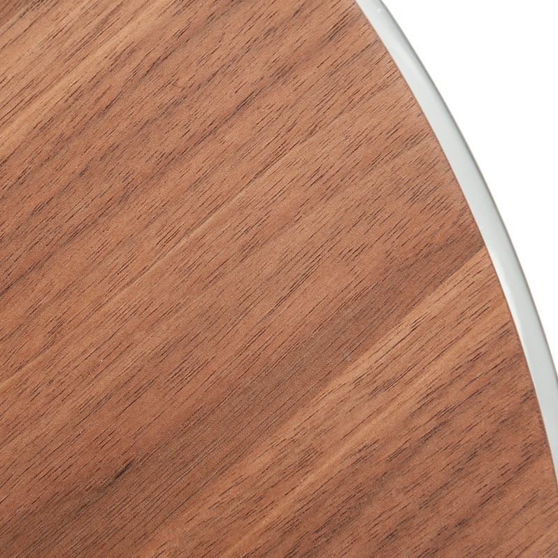 Silvia Modern Walnut & Stainless Steel Coffee Table