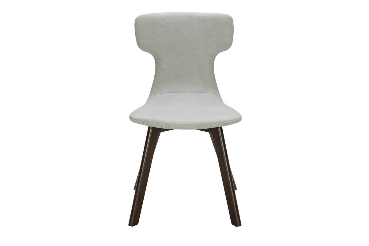 Zach - Modern Grey Eco-Leather Dining Chair (Set of 2)