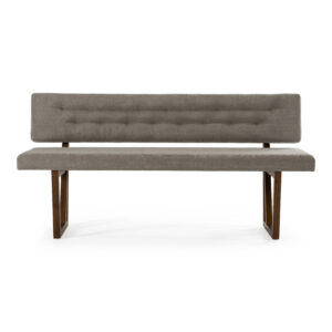 Jordan Modern Grey & Walnut Dining Bench