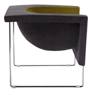 Tulane Mid-Century Grey & Green Accent Chair