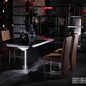 0099 Modern Gold Leatherette Dining Chair