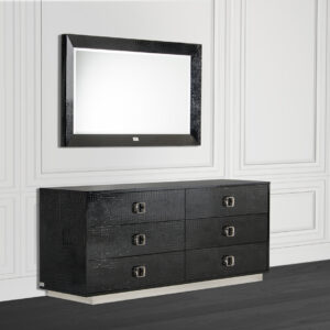 Victoria Modern Black Crocodile Dresser