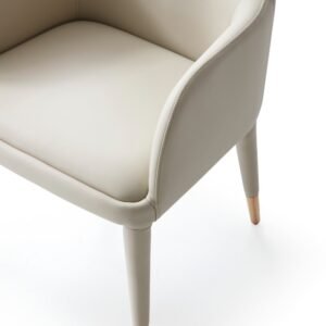 Cortina - Modern Beige Eco-Leather Dining Arm Chair