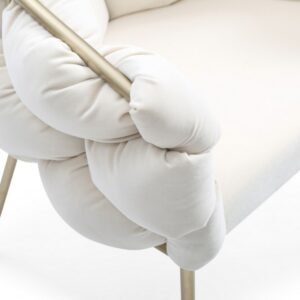 Debra Modern Off-White Fabric Dining Chair