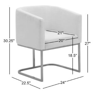Yukon Modern Black Velvet & Gold Dining Chair